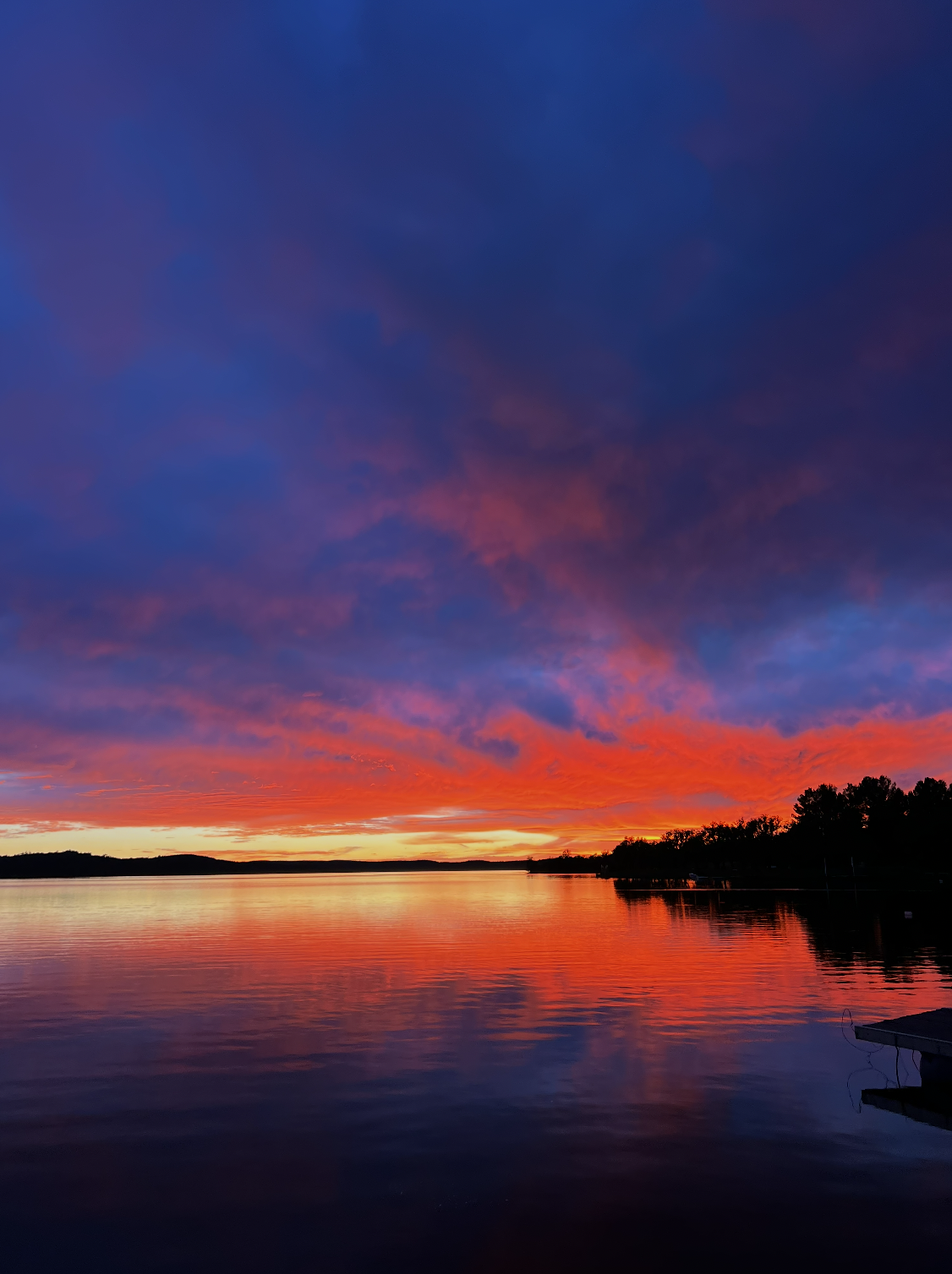 Sunset over the lake